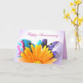 Carte Union douce - anniversaire heureux (Fleur jaune)