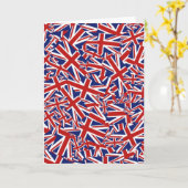 Carte Union Jack Collage (Fleur jaune)