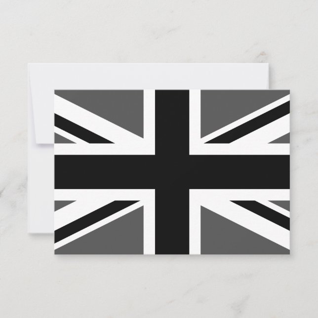 Carte Union Jack noir et gris (Devant)