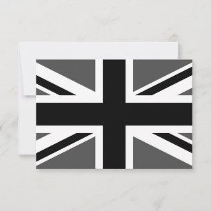 Carte Union Jack noir et gris