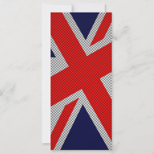 Carte Union Jack sur l'impression en fibre de carbone