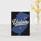 Carte Union New Jersey Nj Map (Fleur jaune)