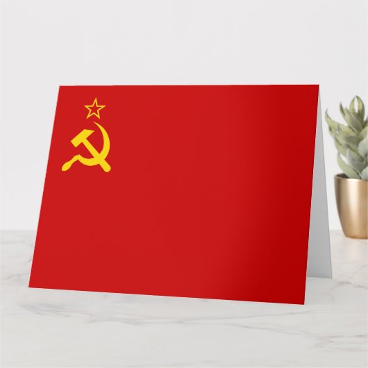Carte Union soviétique Drapeau, URSS, CCCP, Communisme,  (Petite plante)