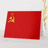 Carte Union soviétique Drapeau, URSS, CCCP, Communisme,  (Fleur jaune)