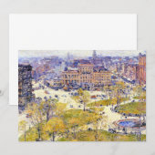 Carte Union Square au printemps par Frederick Childe Has (Devant / Derrière)
