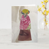 Carte Unique Collage Terre Mama Sloane Blank (Fleur jaune)