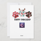 Carte unique de Noël imprimable, Paix et joie (Dos)