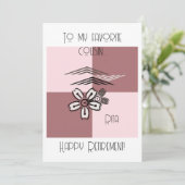 Carte unique de retraite florale artistique (Debout devant)