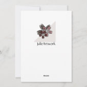 Carte unique de retraite florale artistique (Dos)