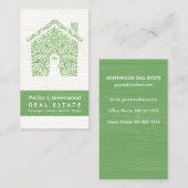 Carte unique d'entreprise immobilière (Devant / Derrière)