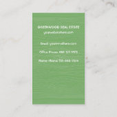 Carte unique d'entreprise immobilière (Dos)