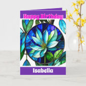 Carte Unique Floral Moderne Collection Élégante (Fleur jaune)