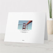 Carte Unique Golden Gate Bridge, San Francisco Photo (Dos)