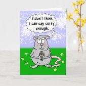 Carte Unique I'm Sorry Apology Mouse Flowers Card (Fleur jaune)