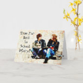 Carte Unique mignon Ados Retour à l'école Collage (Fleur jaune)