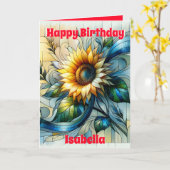 Carte Unique Moderne Grande Collection De Tournesols Élé (Fleur jaune)