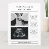 Carte Unique Newspaper Big Sister Pregnancy Announcement (Dos)