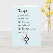 Carte Unique, un joyeux poème d'anniversaire (Fleur jaune)