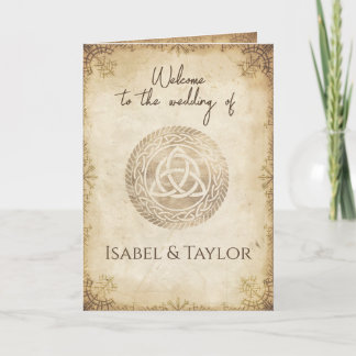 Carte unique Viking Wedding Program Card