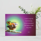 Carte uniquement avec poème de Rumi - Chantez comm (Debout devant)