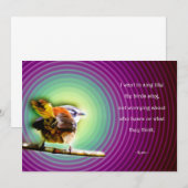 Carte uniquement avec poème de Rumi - Chantez comm (Devant / Derrière)