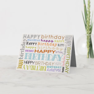 Carte Unisex Multicolor Joyeuse Anniversaire de te