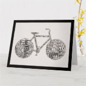 Carte unisexe de bicyclette de typographie de (Fleur jaune)