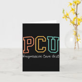 Carte Unité de soins progressifs PCU rétro RN infirmière (Fleur jaune)