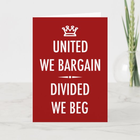 Carte United We Bargain (Devant)