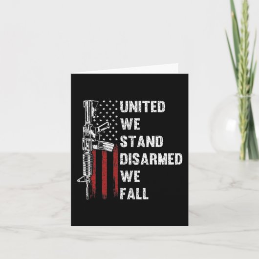 Carte United We Stress Désarmé We Fall Gun Rights Americ (Devant)