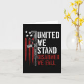 Carte United We Stress Désarmé We Fall Gun Rights Americ (Fleur jaune)