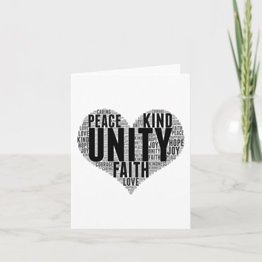 Carte Unity Wordcloud Be Kind Stop Buller Orange Unity (Devant)