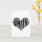 Carte Unity Wordcloud Be Kind Stop Buller Orange Unity (Fleur jaune)
