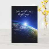 Carte Univers avec Merci léger (Fleur jaune)