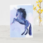 Carte Univers de licorne - cosmique (Fleur jaune)