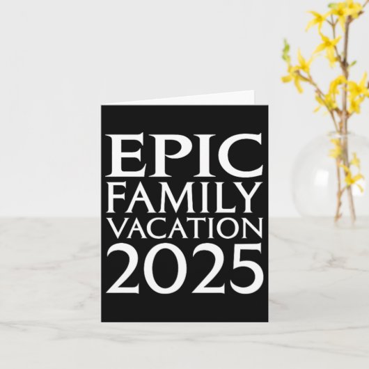 Carte Universal Epic Universe Family Vacation 2025 Front (Fleur jaune)