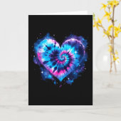 Carte Universe Love Tie-dye Heart Tee - Hippie Valentine (Fleur jaune)