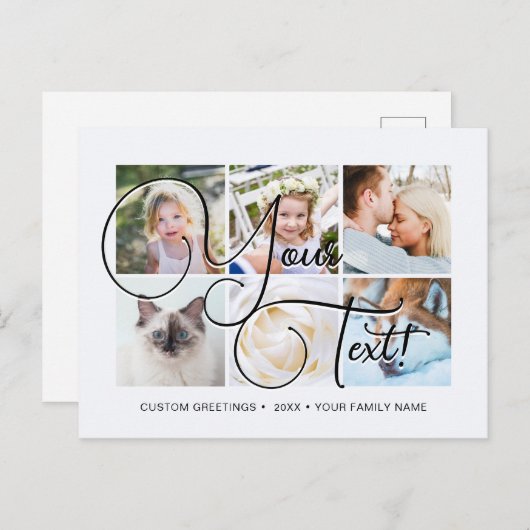 Carte Universelle de Script Elégant Personnalisé 6 (Devant / Derrière)