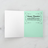 Carte universelle Victorian employé anniversaire (Intérieur)