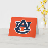 Carte Université d'Auburn | Auburn UA Logo (Fleur jaune)