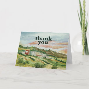 Carte Université de l'Utah peinte à la main Merci