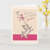 Carte Université de Vintage (Fleur jaune)