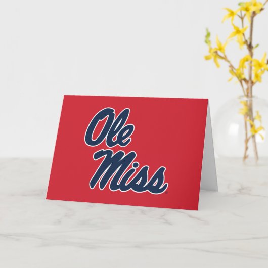 Carte Université du Mississippi | Ole Miss Script (Fleur jaune)
