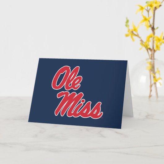 Carte Université du Mississippi | Ole Miss Script (Fleur jaune)