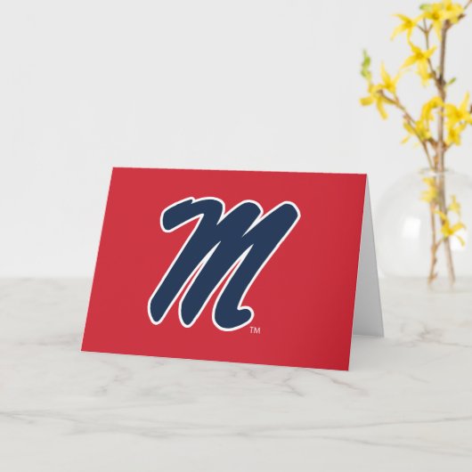 Carte Université du Mississippi | Script M (Fleur jaune)