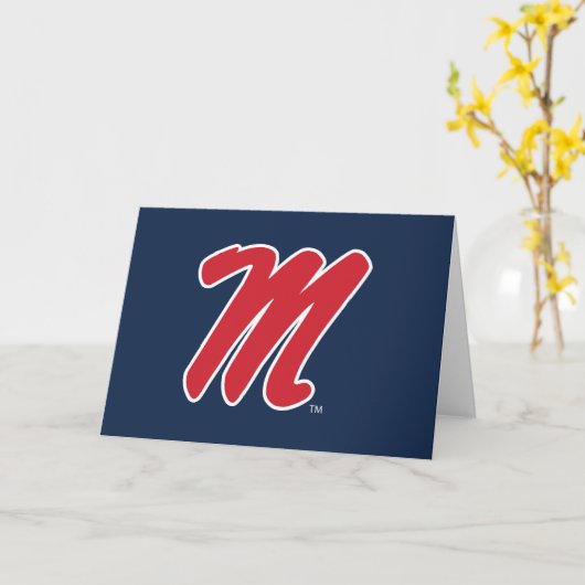 Carte Université du Mississippi | Script M (Fleur jaune)