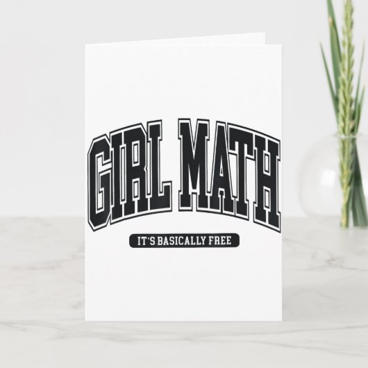 Carte Université Girl Math  (Devant)