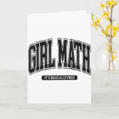 Carte Université Girl Math  (Fleur jaune)