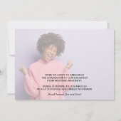 Carte Université Graduate Photo Announcement (Dos)