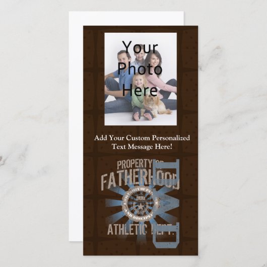 Carte Université Papa, Bleu/Brown (Devant / Derrière)